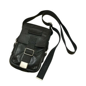 Christian Dior Homme Shoulder Bag Leather Black